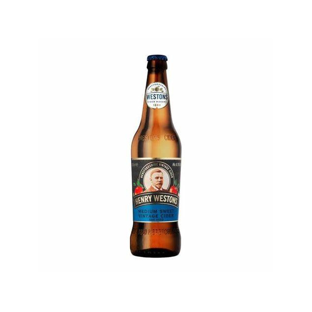 Henry Westons Vintage Medium Sweet Cider 12 x 500ml bottles 1