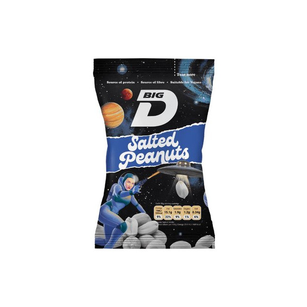 Big D Salted Peanuts 50g x 24 Card 1