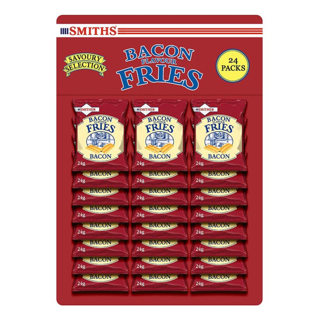 Smiths bacon flavoured fries 24 x 24g Box 1